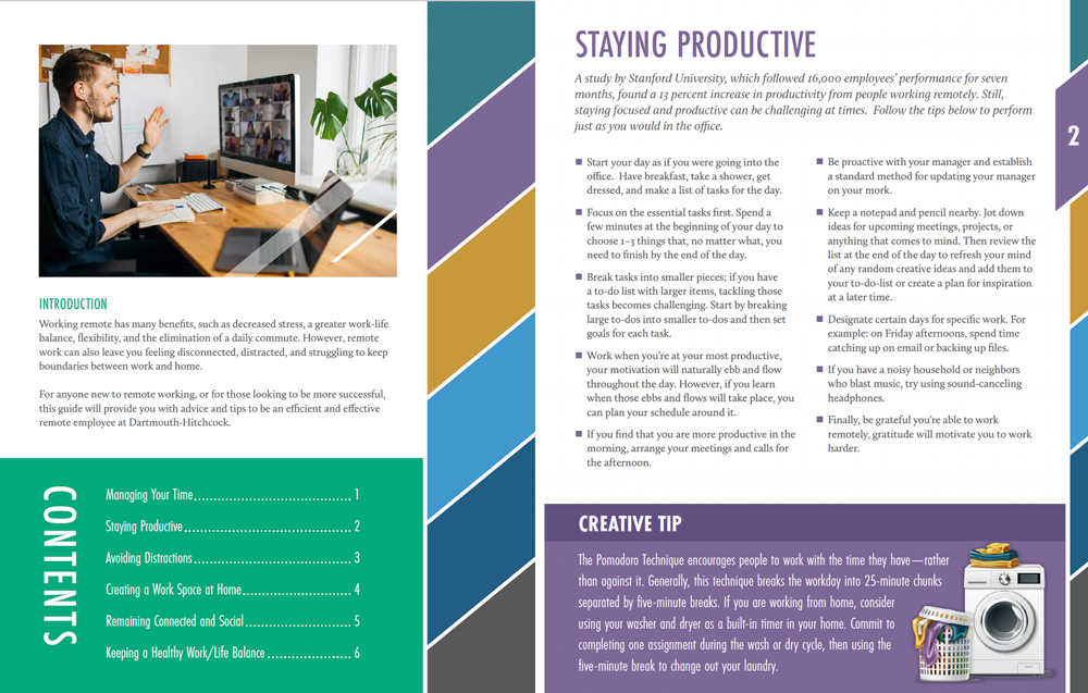 Pages from the Remote Guide for Employees